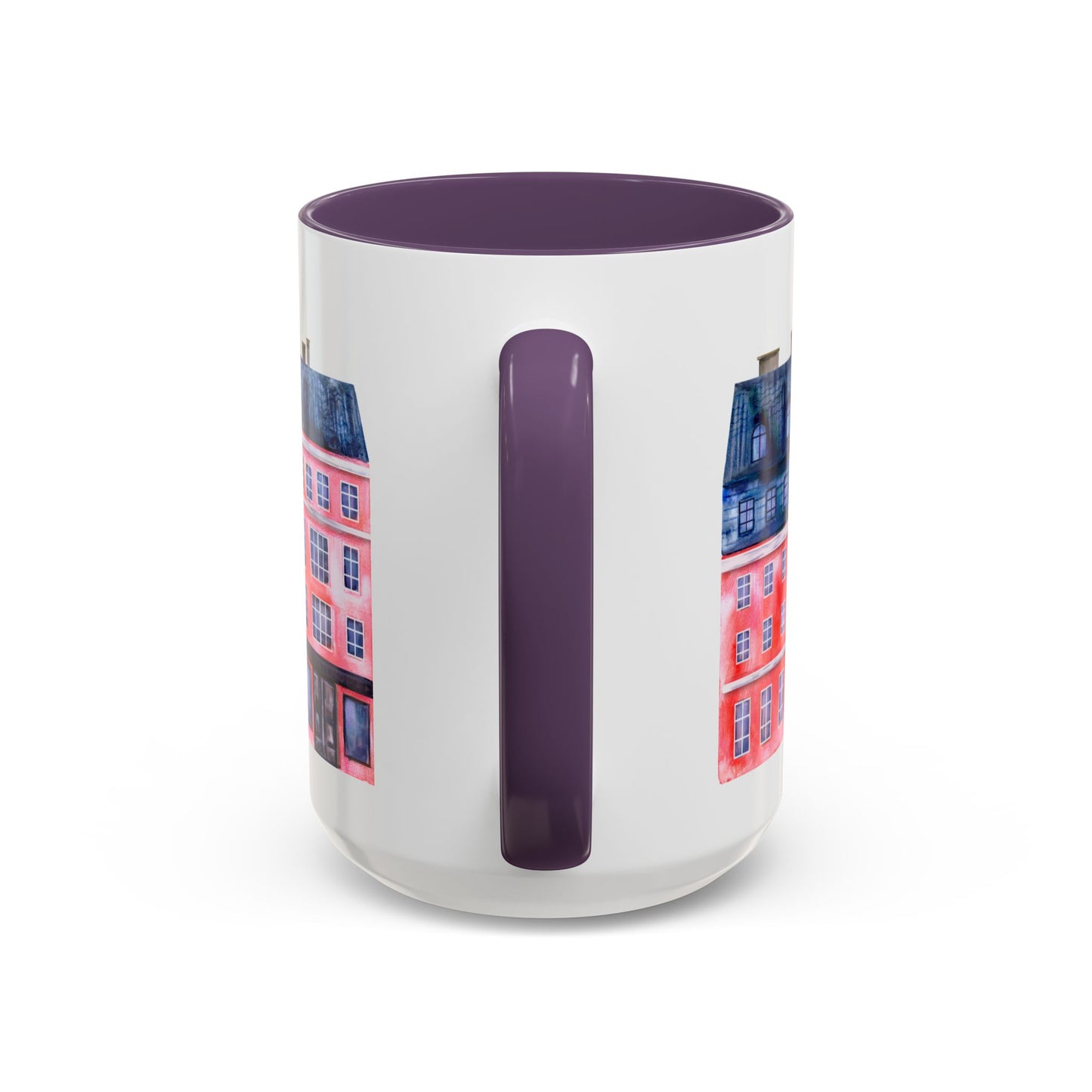 Colorful Watercolor Cityscape Accent Coffee Mug (11, 15oz) - Lorena Segura Design Lorena Segura Design