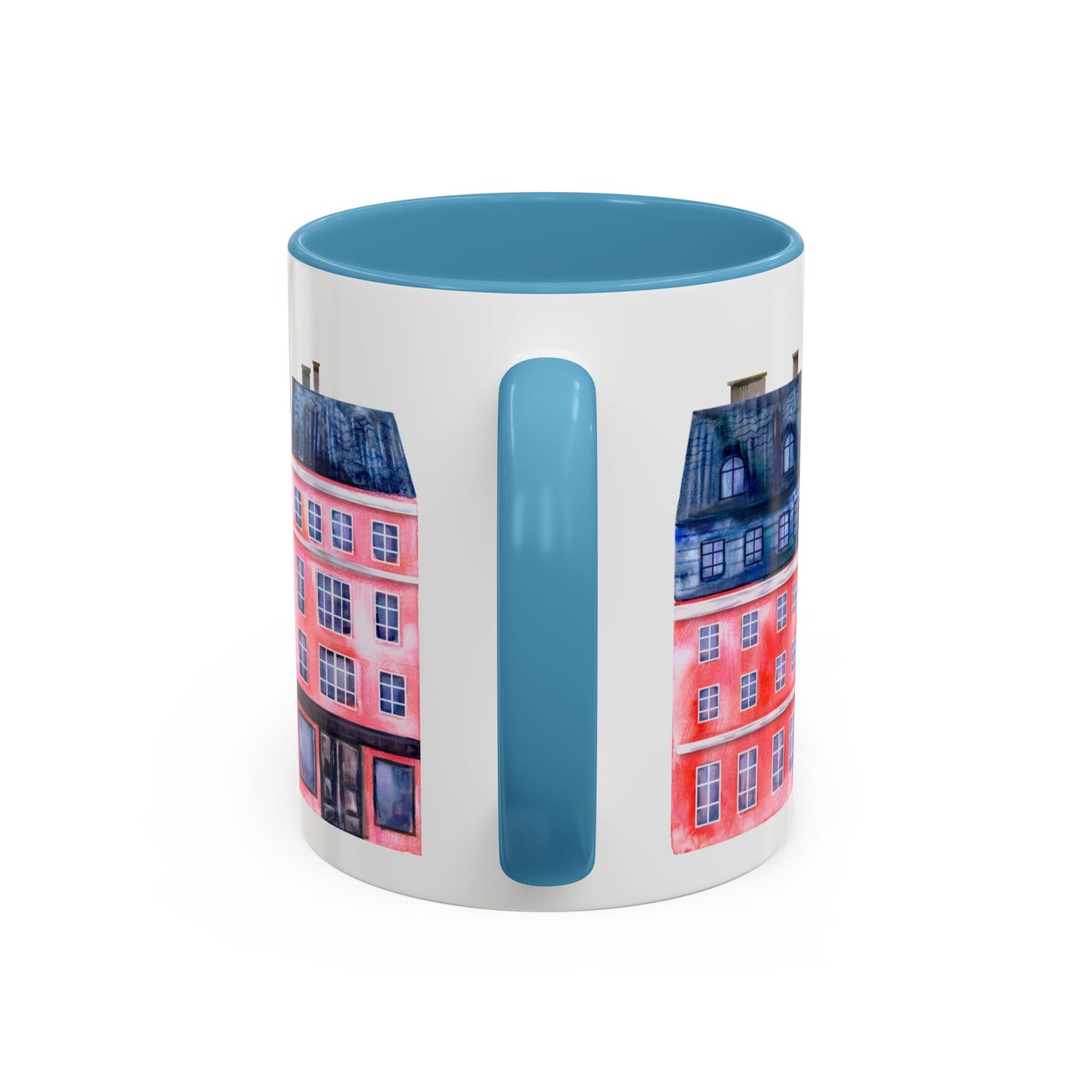 Colorful Watercolor Cityscape Accent Coffee Mug (11, 15oz) - Lorena Segura Design Lorena Segura Design