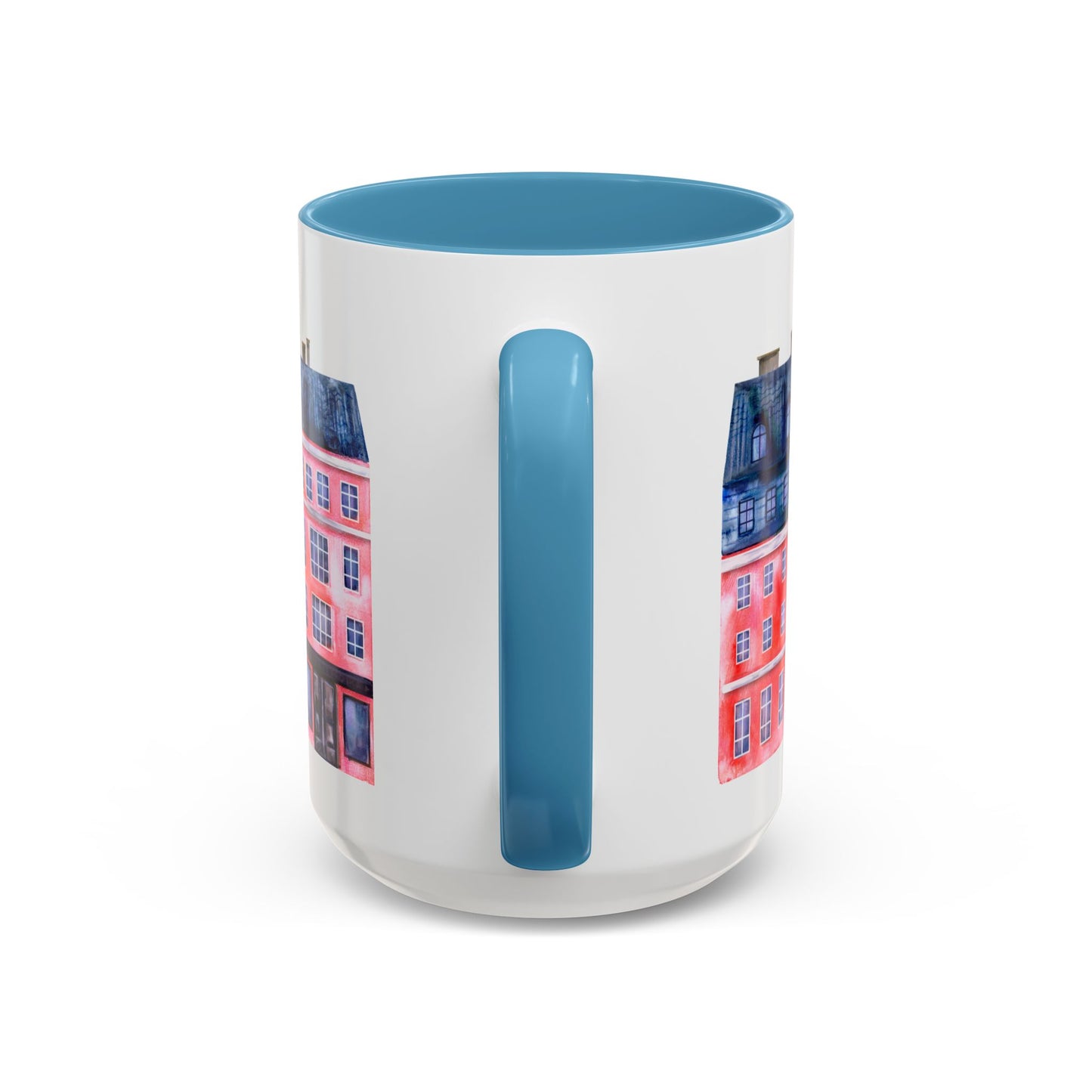 Colorful Watercolor Cityscape Accent Coffee Mug (11, 15oz) - Lorena Segura Design Lorena Segura Design