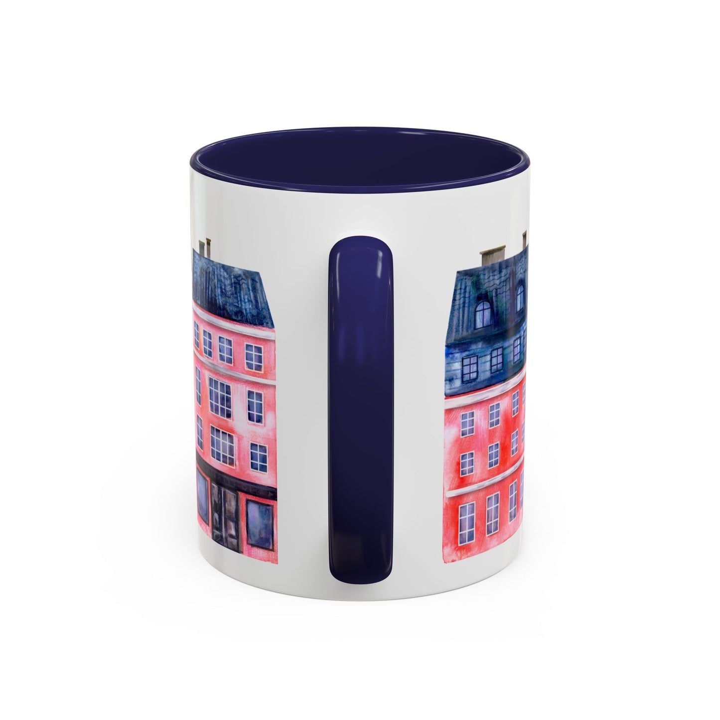 Colorful Watercolor Cityscape Accent Coffee Mug (11, 15oz) - Lorena Segura Design Lorena Segura Design