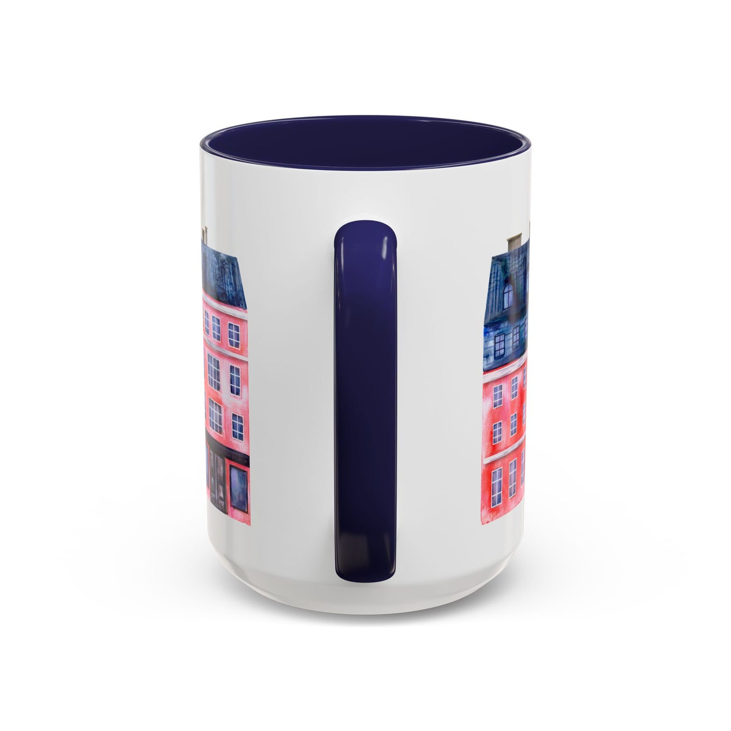 Colorful Watercolor Cityscape Accent Coffee Mug (11, 15oz) - Lorena Segura Design Lorena Segura Design