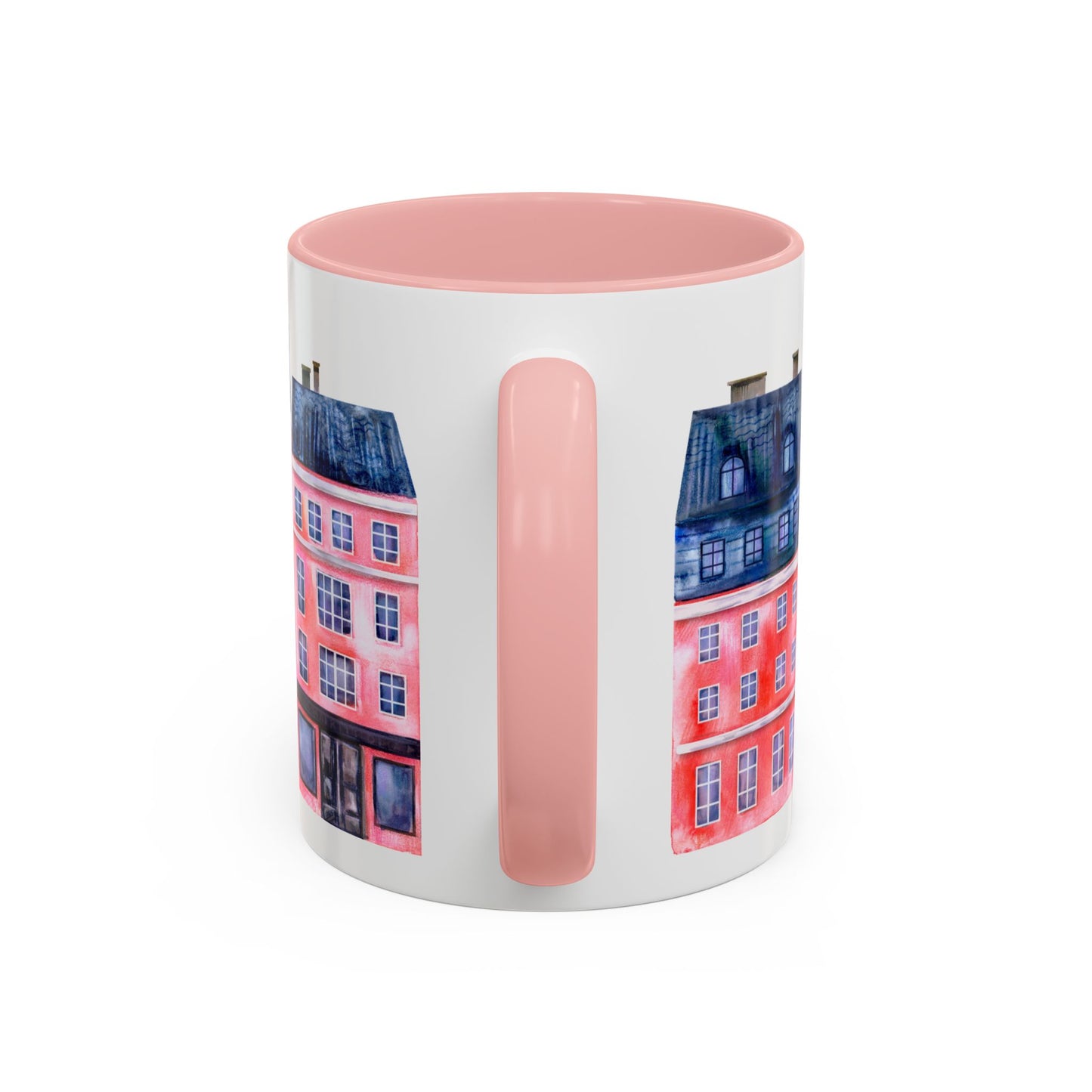 Colorful Watercolor Cityscape Accent Coffee Mug (11, 15oz) - Lorena Segura Design Lorena Segura Design