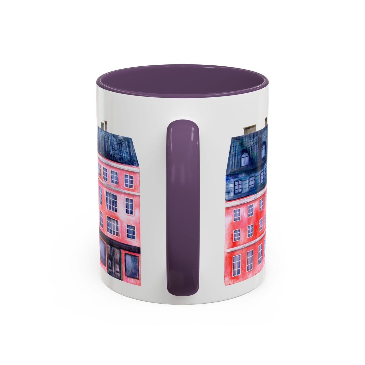 Colorful Watercolor Cityscape Accent Coffee Mug (11, 15oz) - Lorena Segura Design Lorena Segura Design