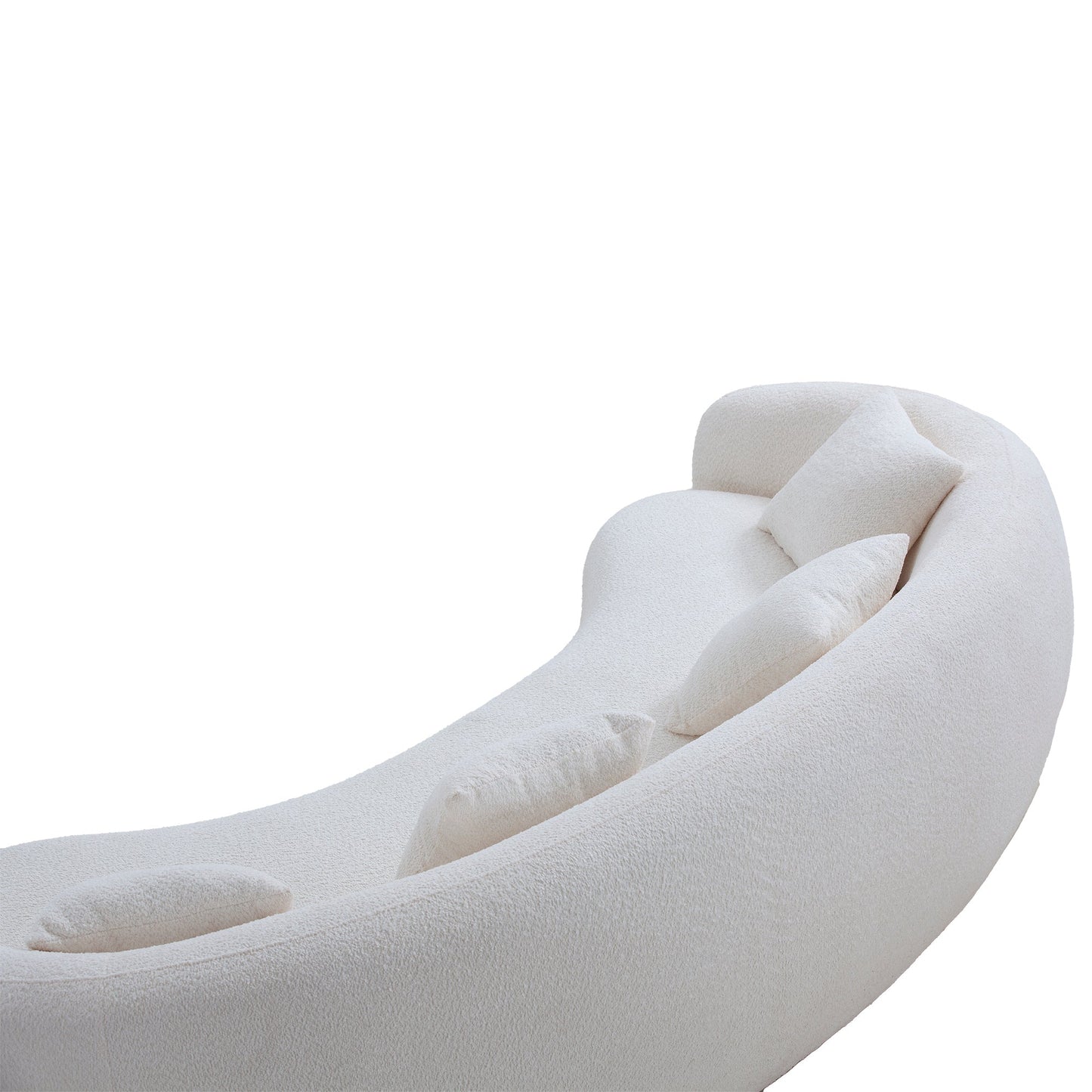 102'' 5-Seater Boucle Sofa Modern Sectional Half Moon Leisure Couch - Lorena Segura Design Lorena Segura Design