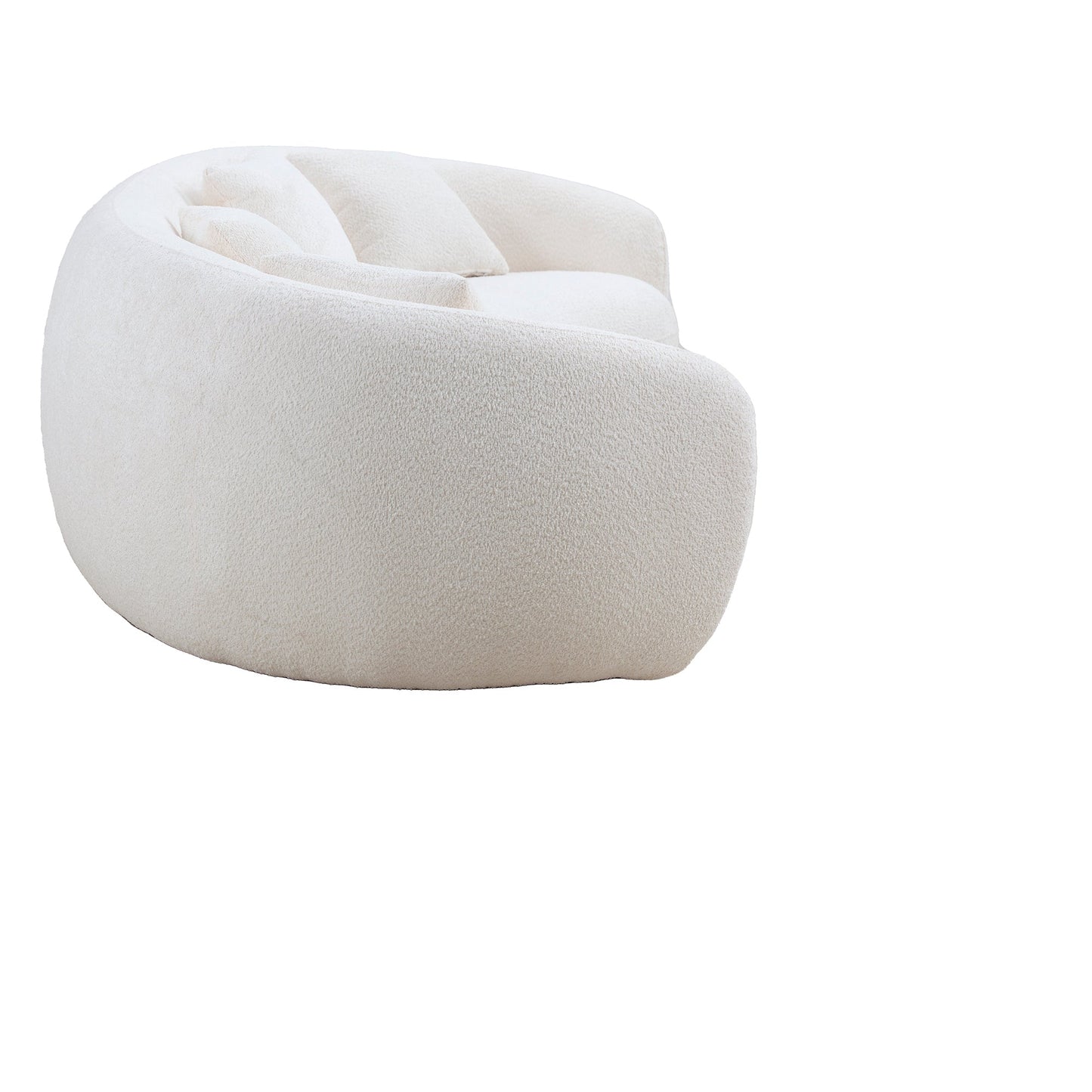 102'' 5-Seater Boucle Sofa Modern Sectional Half Moon Leisure Couch - Lorena Segura Design Lorena Segura Design