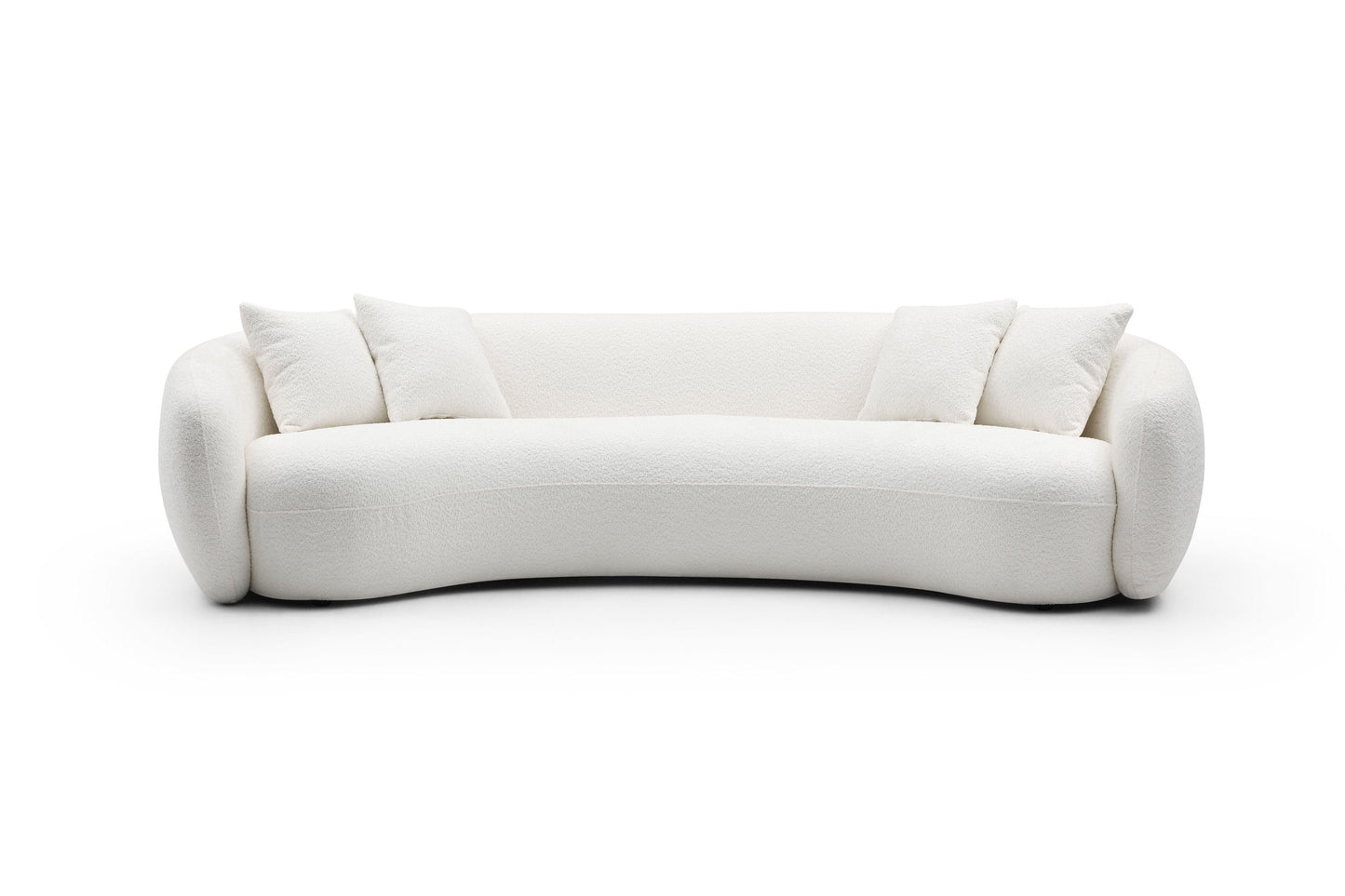 102'' 5-Seater Boucle Sofa Modern Sectional Half Moon Leisure Couch - Lorena Segura Design Lorena Segura Design