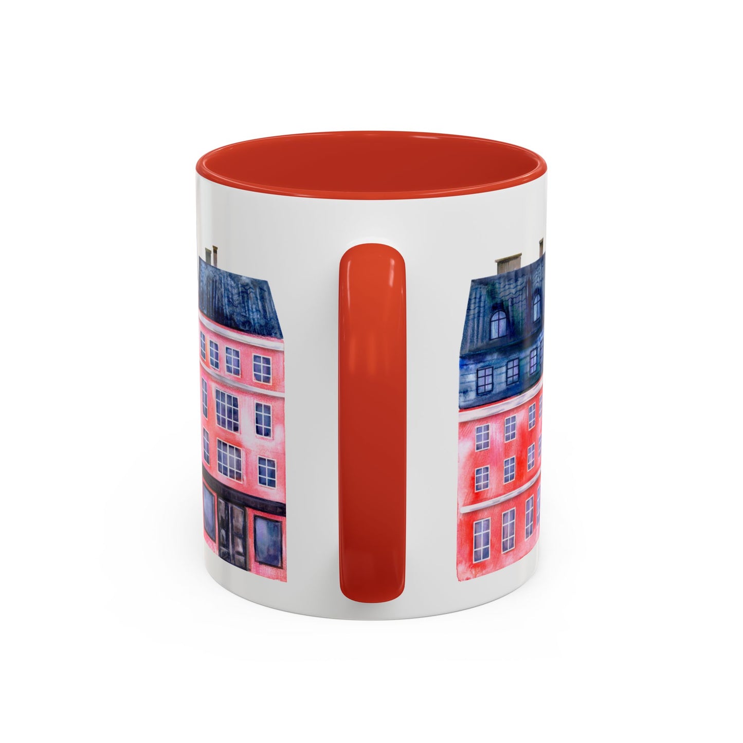 Colorful Watercolor Cityscape Accent Coffee Mug (11, 15oz) - Lorena Segura Design Lorena Segura Design