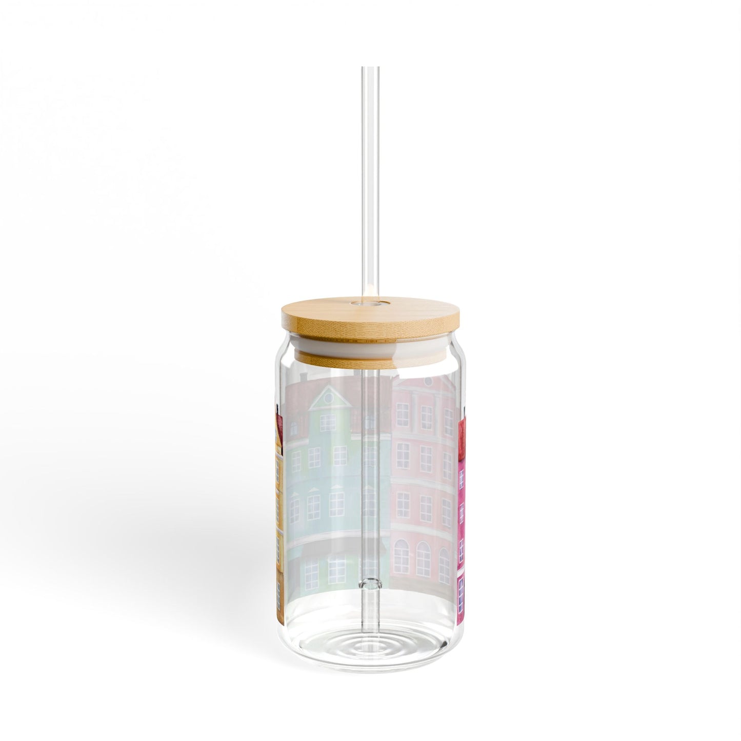 Watercolor City Sipper Glass - Lorena Segura Design Lorena Segura Design