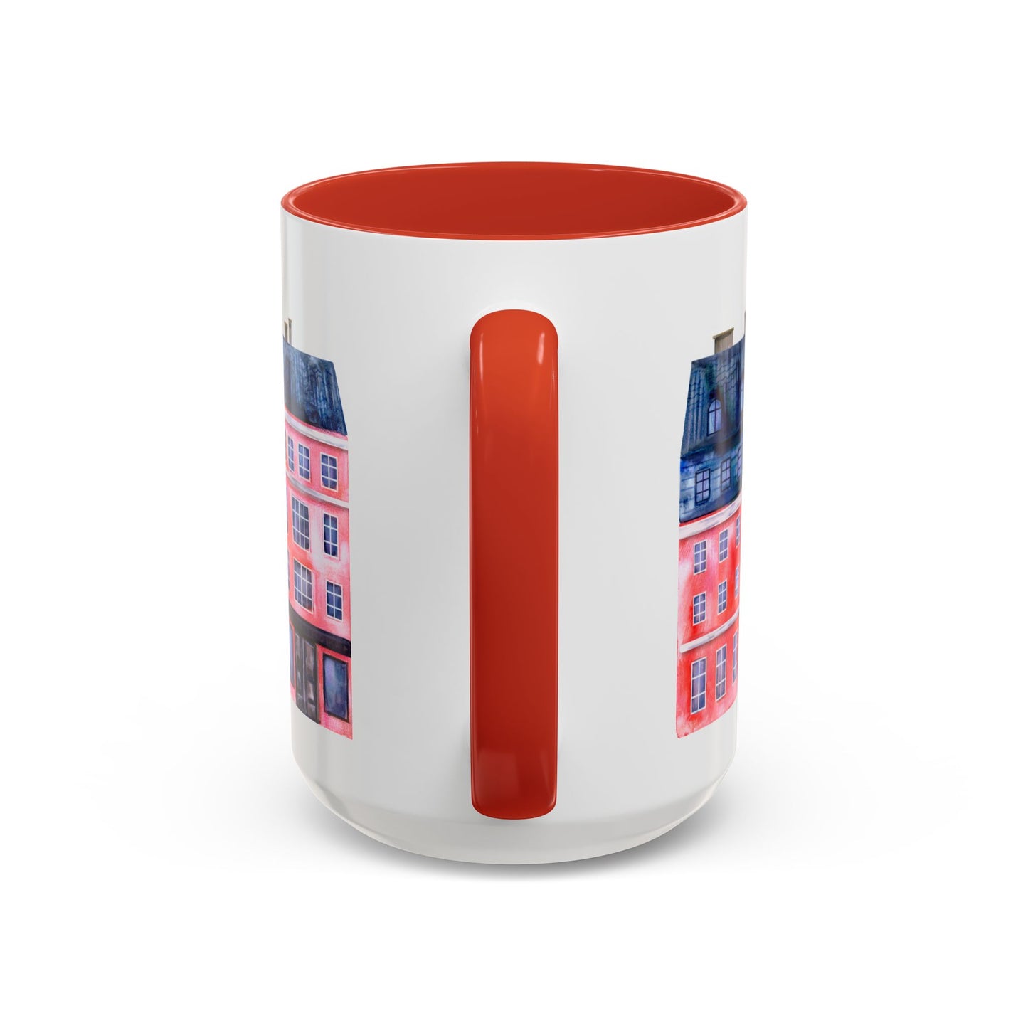 Colorful Watercolor Cityscape Accent Coffee Mug (11, 15oz) - Lorena Segura Design Lorena Segura Design