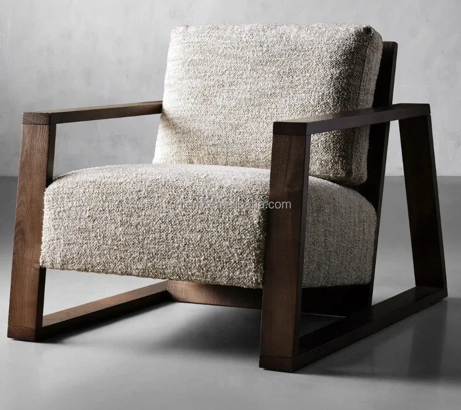 Luxury American Style Accent Chair Living Room Furniture Sofa Wood - Lorena Segura Design Lorena Segura Design