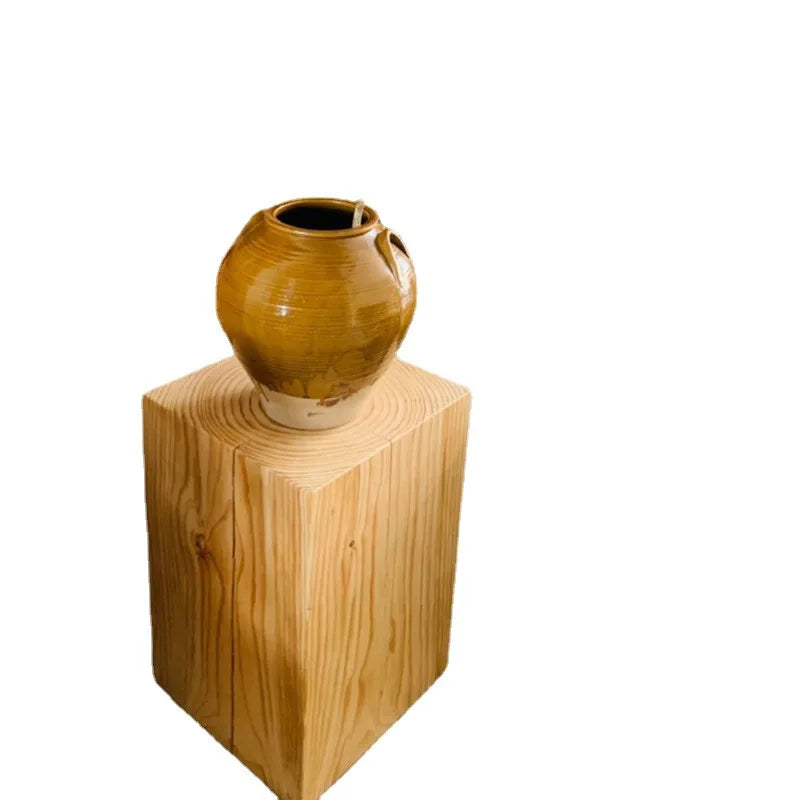 Quadrate Solid Wood Stool Side Table Home Hotel Art Decor Retro - Lorena Segura Design Lorena Segura Design