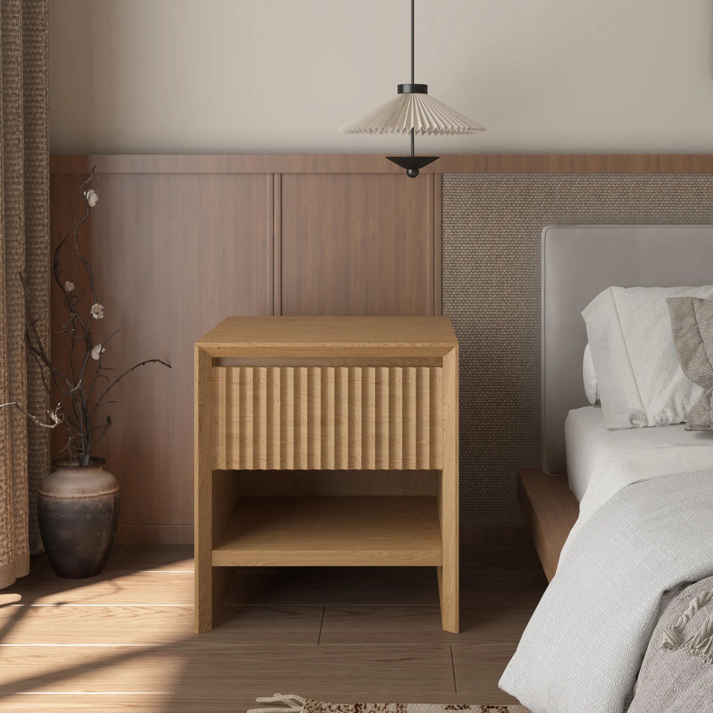 Modern Nightstand Wooden Oak - Lorena Segura Design Lorena Segura Design