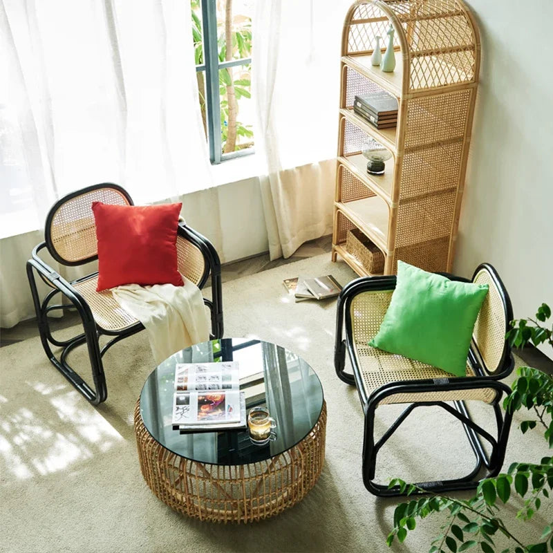 Rattan Chair Natural True Rattan Single Sofa Chair Modern Home ins - Lorena Segura Design Lorena Segura Design