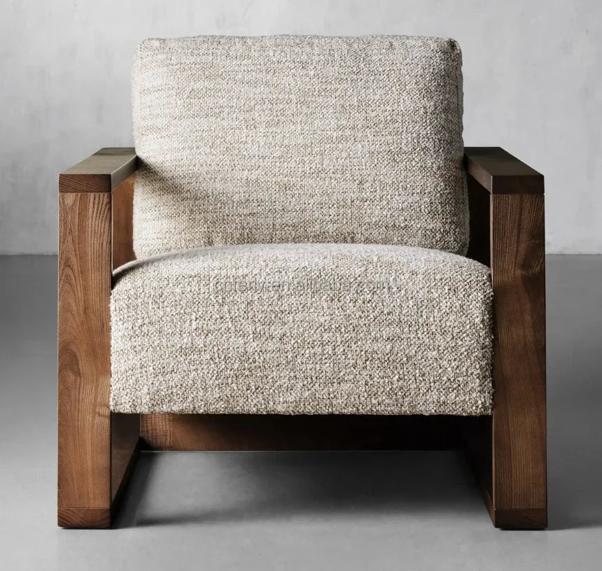 Luxury American Style Accent Chair Living Room Furniture Sofa Wood - Lorena Segura Design Lorena Segura Design