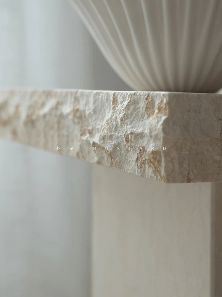 French Luxury Natural Marble Side Table - Lorena Segura Design Lorena Segura Design