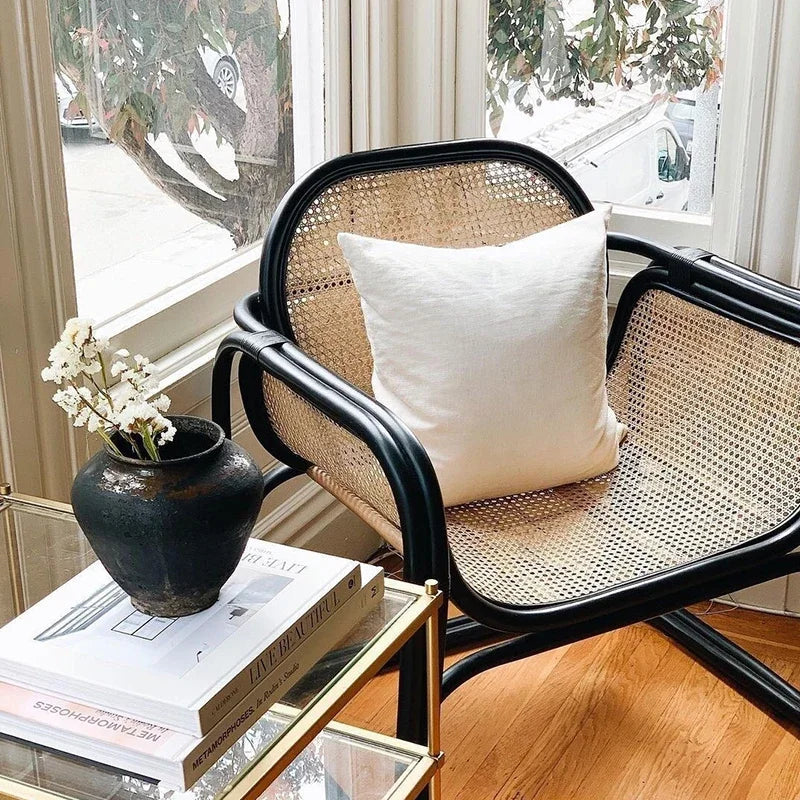 Rattan Chair Natural True Rattan Single Sofa Chair Modern Home ins - Lorena Segura Design Lorena Segura Design