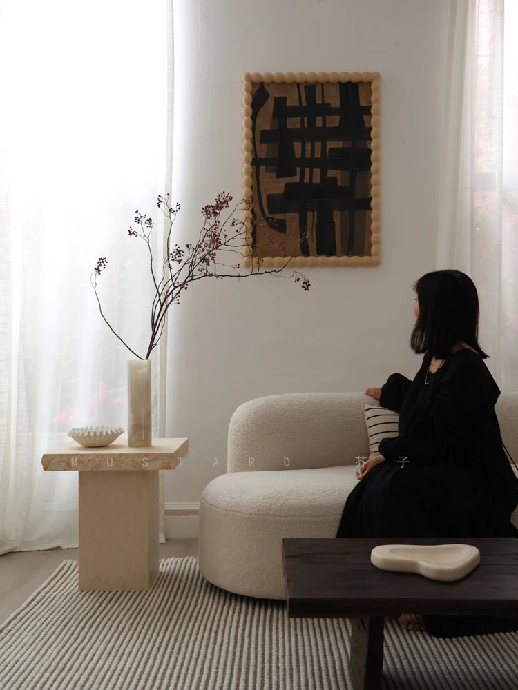French Luxury Natural Marble Side Table - Lorena Segura Design Lorena Segura Design