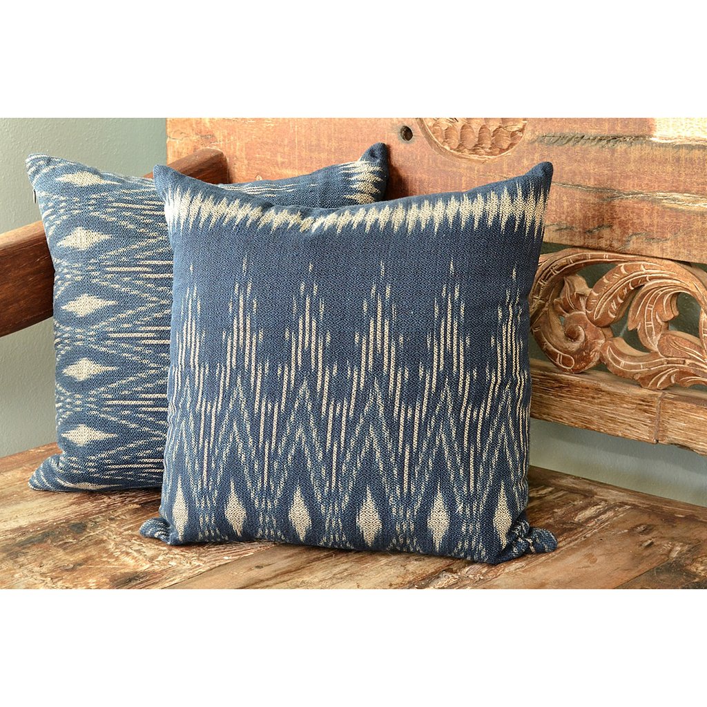 Indigo Ikat Pillow Cover - Lorena Segura Design Lorena Segura Design