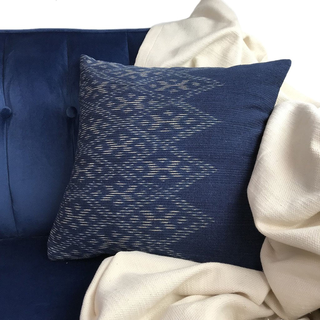 Indigo Diamond Pillow Cover - Lorena Segura Design Lorena Segura Design
