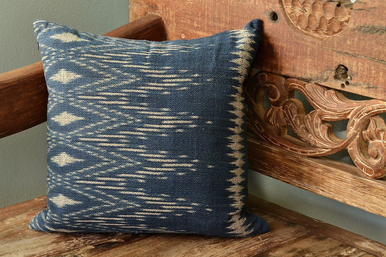 Indigo Ikat Pillow Cover - Lorena Segura Design Lorena Segura Design
