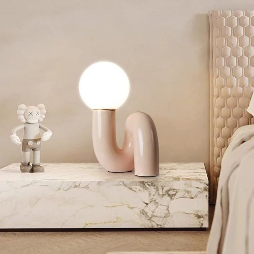 Modern Spiral Bedside Table Lamp - Quirky Whimsical Desk Lamp - Lorena Segura Design Lorena Segura Design