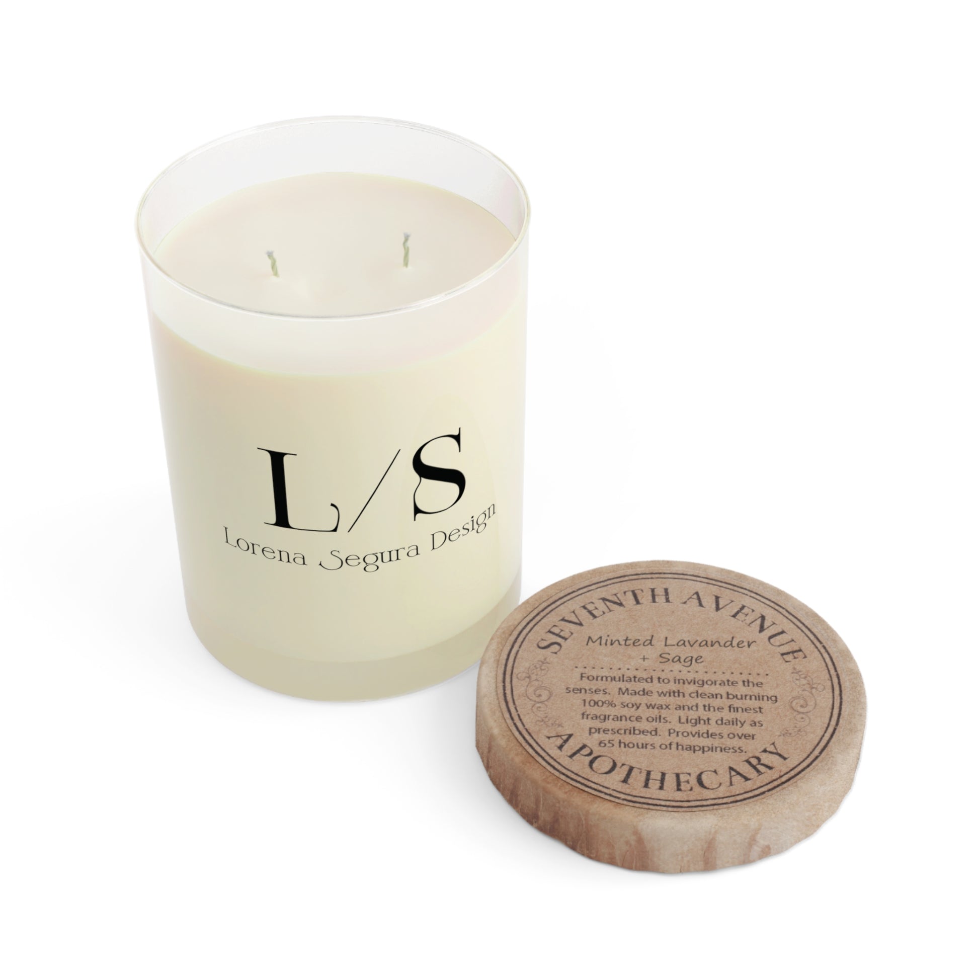 Scented Candle - Full Glass, 11oz - Lorena Segura Design