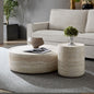 Set of 2 Faux MARS Pattern Coffee Tables side Table Round Tea Faux - Lorena Segura Design