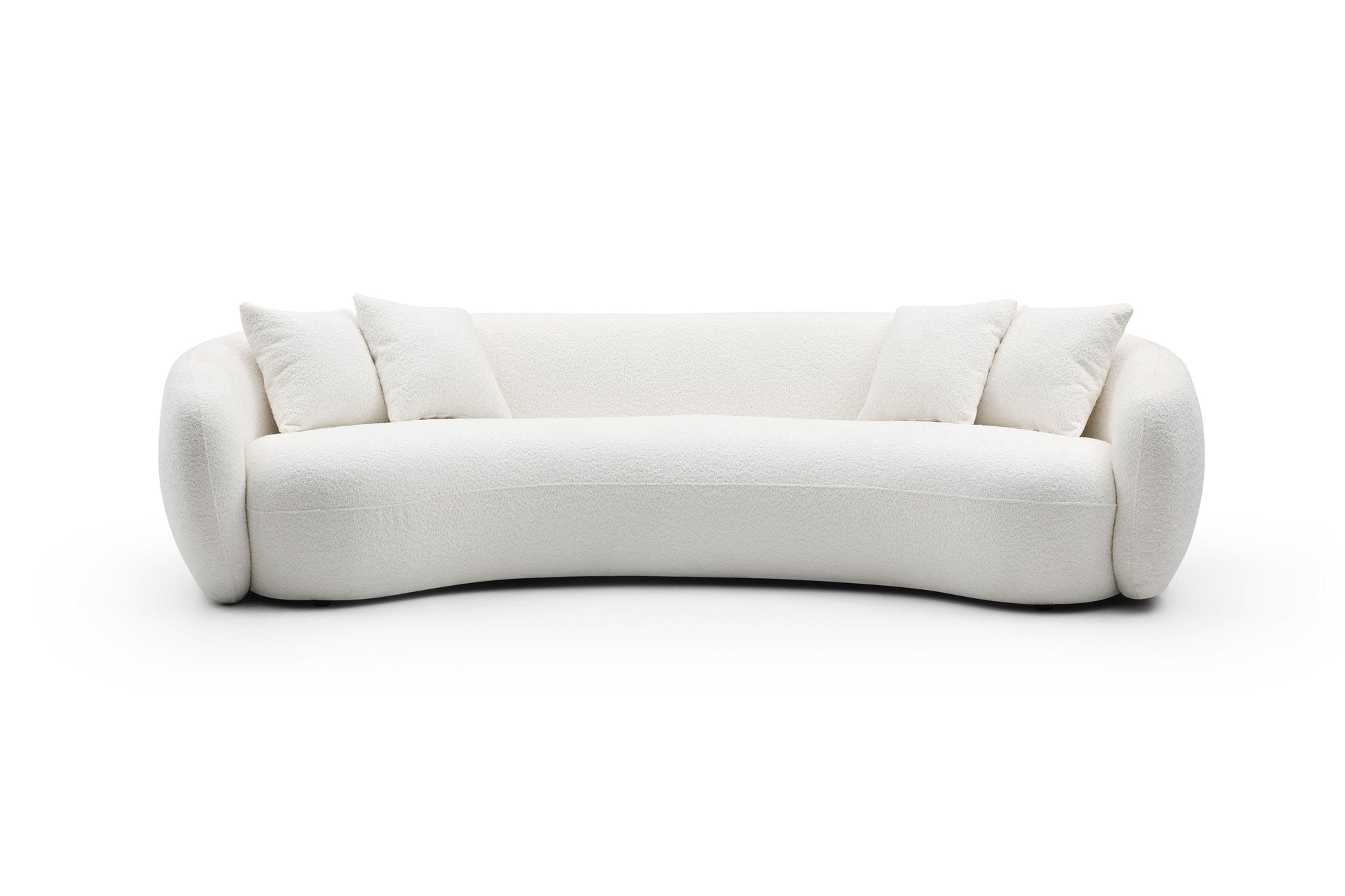 102'' 5-Seater Boucle Sofa Modern Sectional Half Moon Leisure Couch - Lorena Segura Design