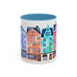 Colorful Watercolor Cityscape Accent Coffee Mug (11, 15oz) - Lorena Segura Design
