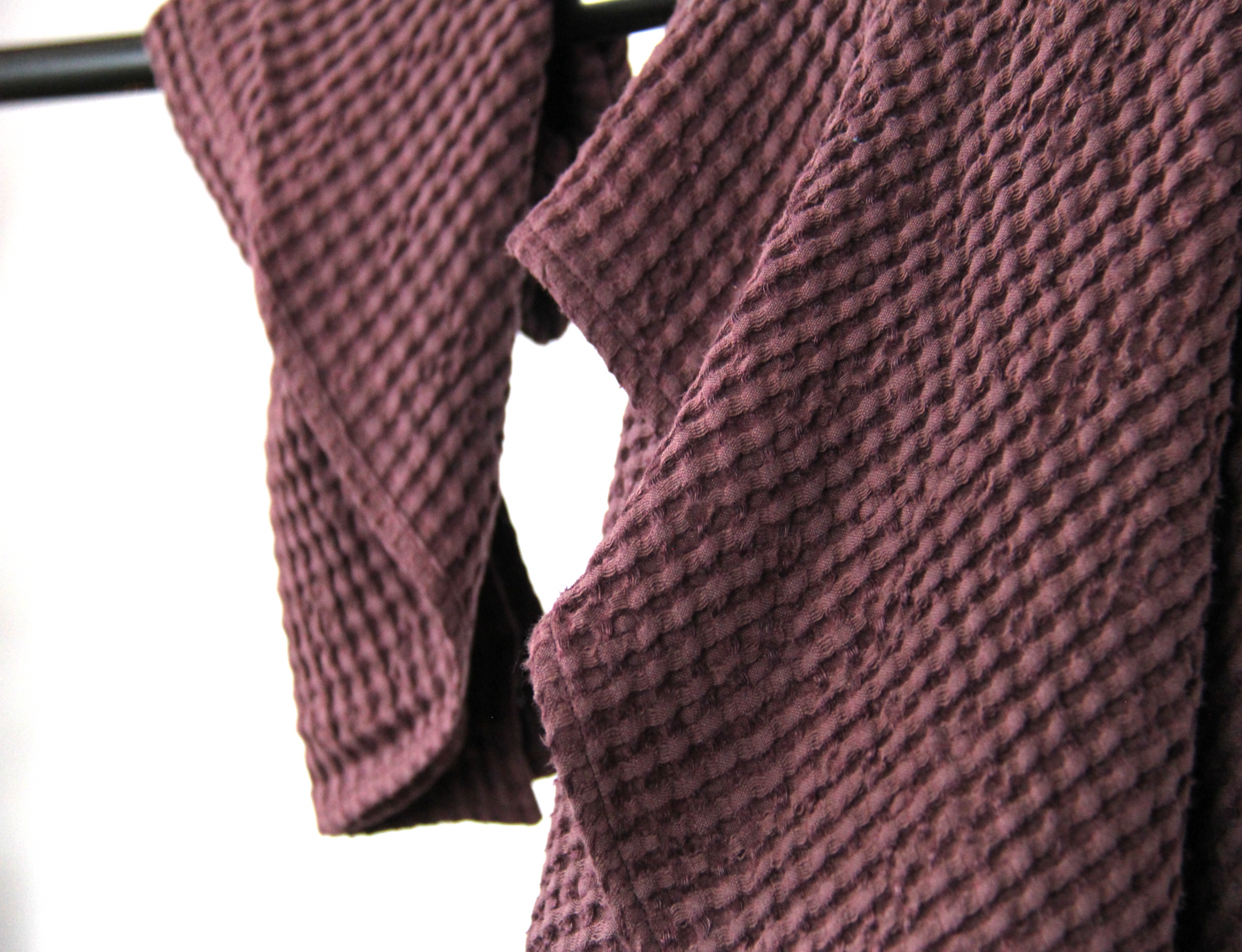Plum linen waffle towel - Lorena Segura Design