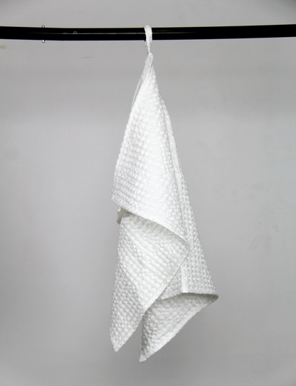 Plum linen waffle towel - Lorena Segura Design