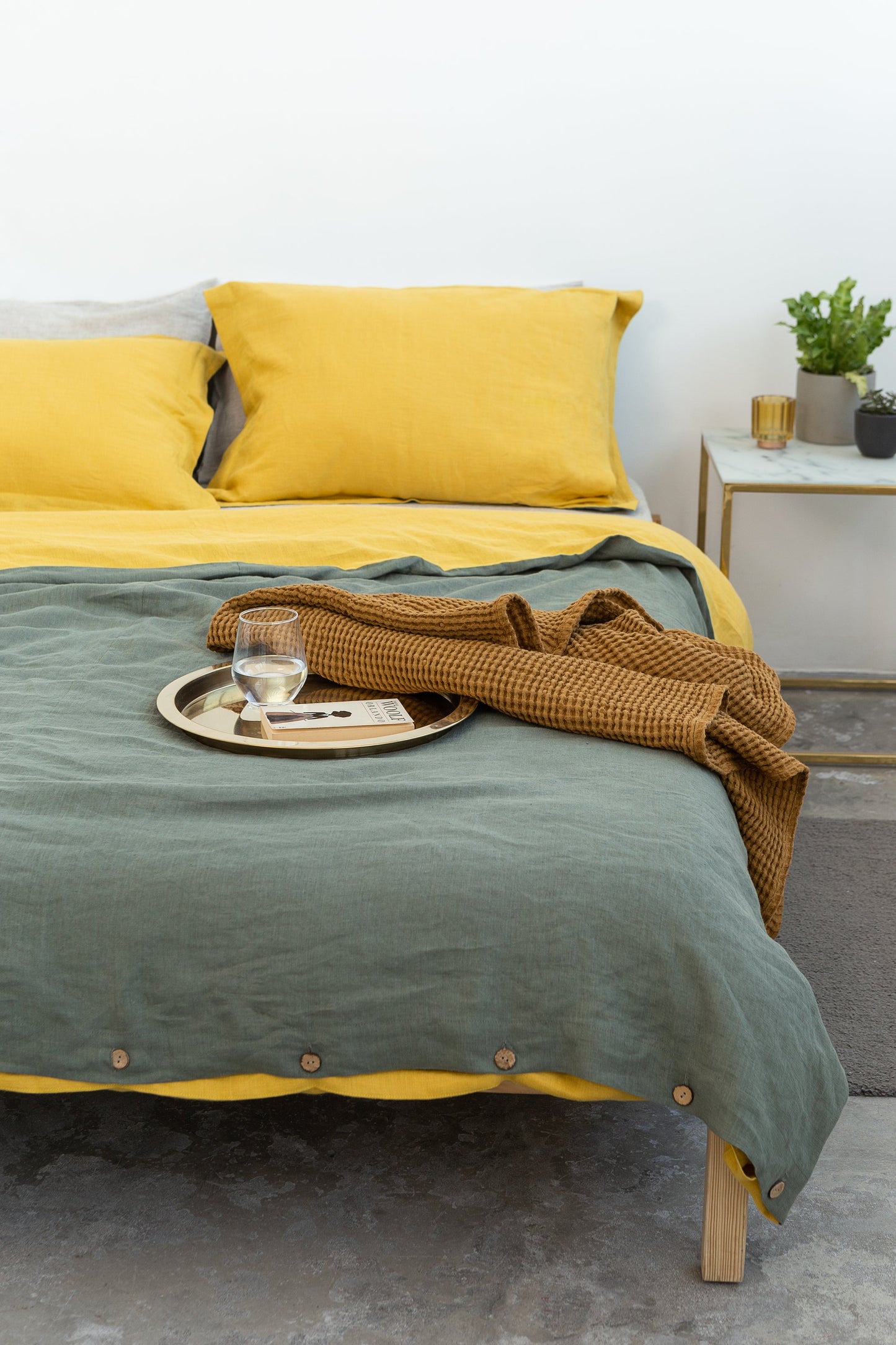 Amber waffle linen towel - Lorena Segura Design Lorena Segura Design