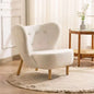 modern lounge chair Teddy wool boucle fabric white accent chair - Lorena Segura Design