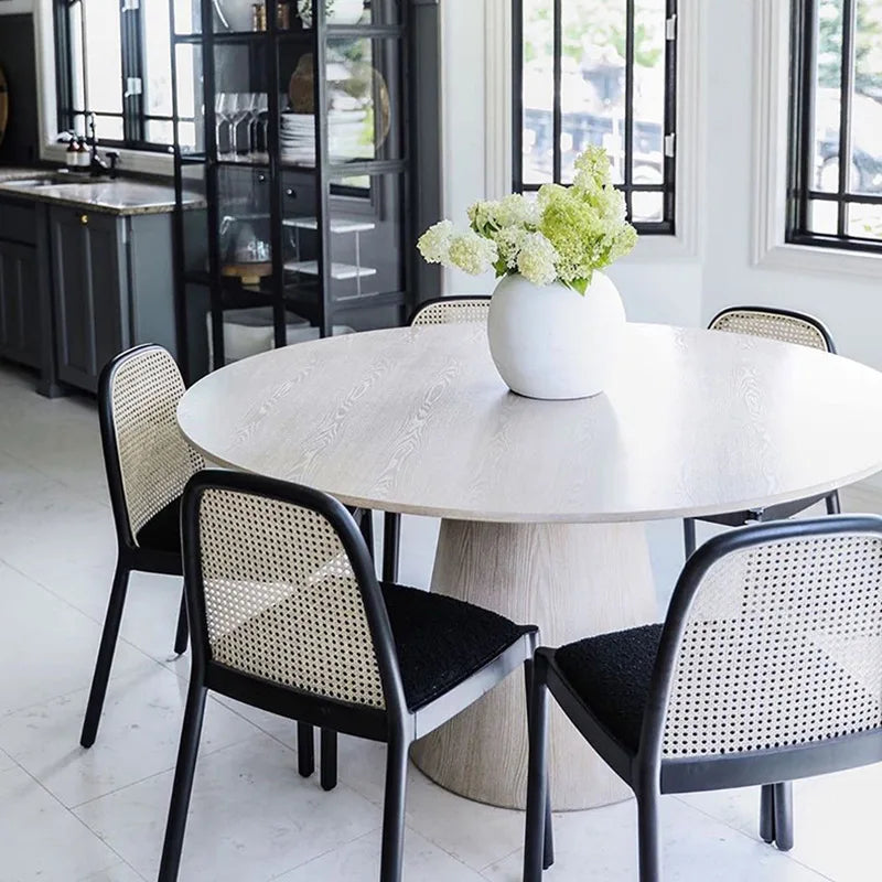 Rattan Dining Chair Soft Velvet - Lorena Segura Design
