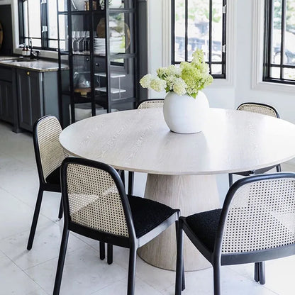 Rattan Dining Chair Soft Velvet - Lorena Segura Design