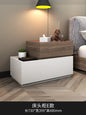 Modern Small Bedside Tables Comfortable Storage Wooden Cabinet Brown - Lorena Segura Design