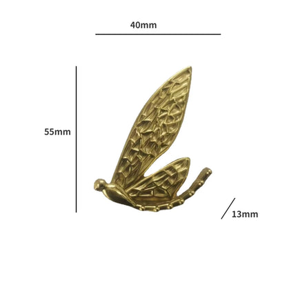 Nordic Gold Dragonfly Single Hole Brass Furniture Handle Luxurious - Lorena Segura Design