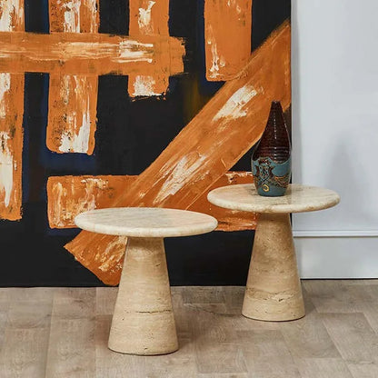 Italian Natural Marble Side Table - Lorena Segura Design