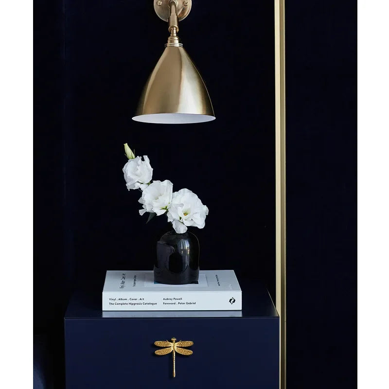 Nordic Gold Dragonfly Single Hole Brass Furniture Handle Luxurious - Lorena Segura Design