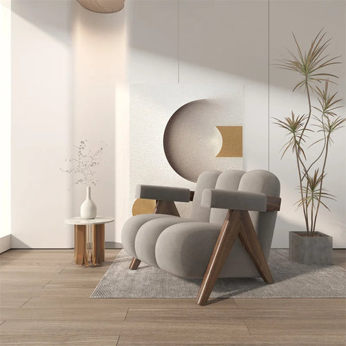 Nordic Wood Living Room Chairs Modern Living Room Sofas Home Balcony - Lorena Segura Design