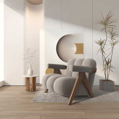 Nordic Wood Living Room Chairs Modern Living Room Sofas Home Balcony - Lorena Segura Design
