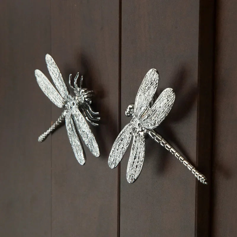 Nordic Gold Dragonfly Single Hole Brass Furniture Handle Luxurious - Lorena Segura Design