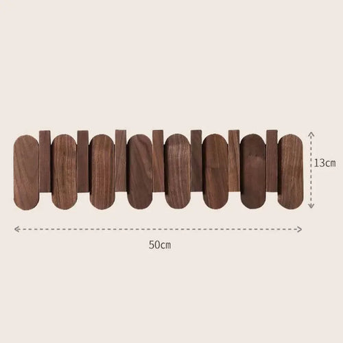 Luxury Wall Coat Rack Walnut Wood Clothes Dress Hanger Hooks Backpack - Lorena Segura Design Lorena Segura Design