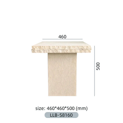 French Luxury Natural Marble Side Table - Lorena Segura Design