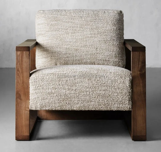 Luxury American Style Accent Chair Living Room Furniture Sofa Wood - Lorena Segura Design Lorena Segura Design