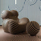 Minimalist Italian design comfortable living room single sofa chair - Lorena Segura Design