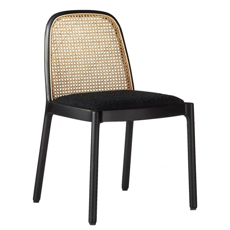 Rattan Dining Chair Soft Velvet - Lorena Segura Design