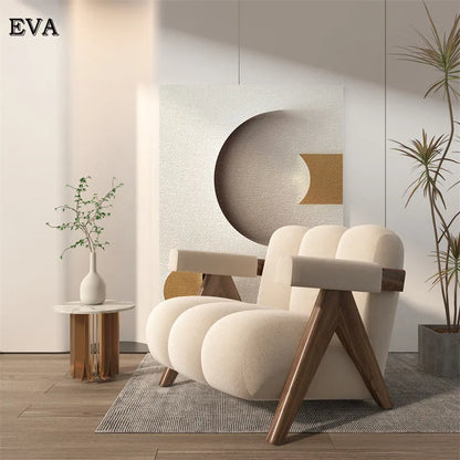 Nordic Wood Living Room Chairs Modern Living Room Sofas Home Balcony - Lorena Segura Design