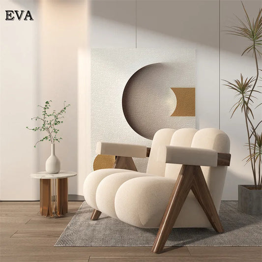 Nordic Wood Living Room Chairs Modern Living Room Sofas Home Balcony - Lorena Segura Design Lorena Segura Design