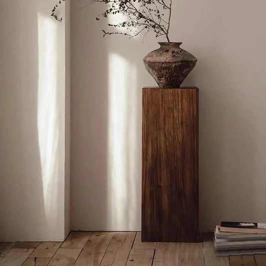 Quadrate Solid Wood Stool Side Table Home Hotel Art Decor Retro - Lorena Segura Design Lorena Segura Design
